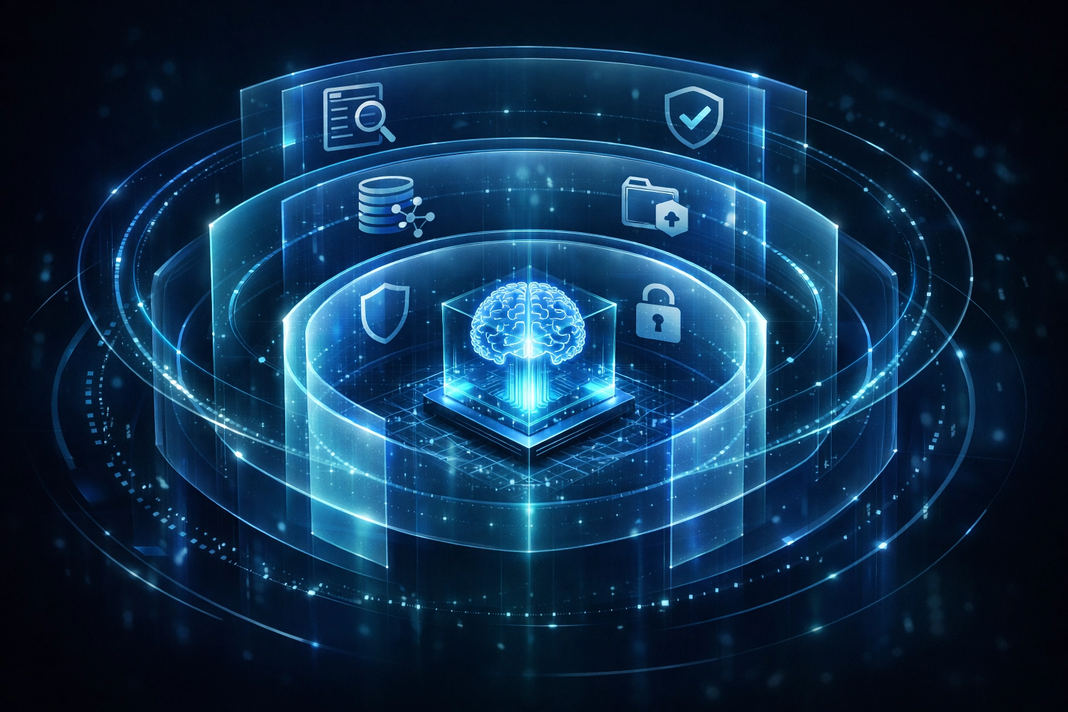 AIエージェント環境を守る多層防御のイメージ図